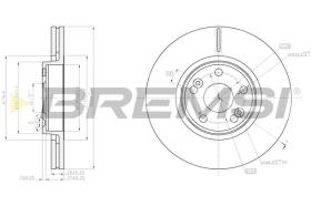 BREMSI CD8152V - B. DISC FRONT DIA.300 VENT. RENAULT SCEN