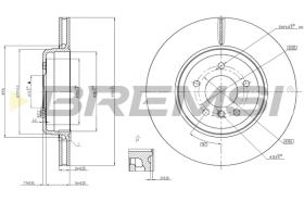 BREMSI CD8154V - B. DISC REAR DIA.345 VENT. BMW 530 D