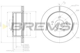 BREMSI CD8170V - B. DISC REAR DIA.303 VENT. HYUNDAI H1