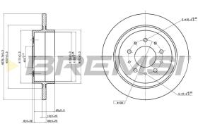 BREMSI CD8179S - B. DISC REAR DIA.277 SOLID VOLVO S90