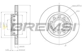 BREMSI CD8181V - B. DISC REAR DIA.269 VENT. AUDI A6 AVANT