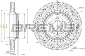 BREMSI CD8183V - B. DISC REAR DIA.330 VENT. MERCEDES S