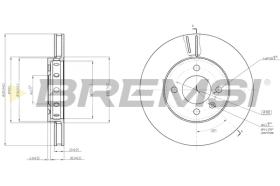 BREMSI CD8184V - B. DISC FRONT DIA.256 VENT. SKODA CITIGO