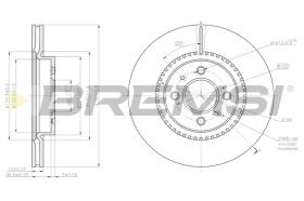 BREMSI CD8186V - B. DISC FRONT DIA.280 VENT. KIA RIO III