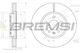 BREMSI CD8191V - B. DISC FRONT DIA.321 VENT. OPEL ASTRA