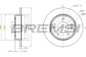 BREMSI CD8193S - B. DISC REAR DIA.262 SOLID HYUNDAI ELANT