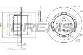 BREMSI CD8197S - B. DISC REAR DIA.290 SOLID BMW 118 I