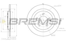 BREMSI CD8200S - B. DISC REAR DIA.284 SOLID HYUNDAI I40