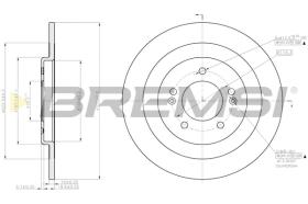 BREMSI CD8201S - B. DISC REAR DIA.300 SOLID HYUNDAI I40