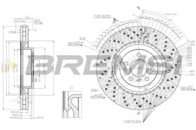 BREMSI CD8202V - B. DISC FRONT DIA.350 VENT. MERCED ML350