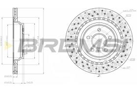 BREMSI CD8205V - B. DISC REAR DIA.330 VENT. MERCED ML250