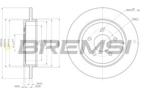 BREMSI CD8207S - B. DISC REAR DIA.302 SOLID MAZDA TRIBUTE