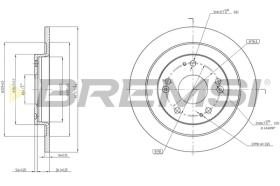 BREMSI CD8208S - B. DISC REAR DIA.276 SOLID HONDA CIVIC