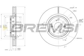 BREMSI CD8209V - B. DISC FRONT DIA.315 VENT. HONDA CR-V