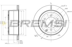 BREMSI CD8212V - B. DISC REAR DIA.335 VENT. TOYOTA LAND C