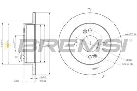 BREMSI CD8213S - B. DISC REAR DIA.234 SOLID HYUNDAI I10