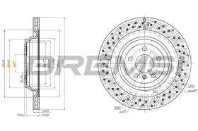 BREMSI CD8214V - B. DISC REAR DIA.345 VENT. MERCEDES GL-M