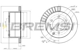 BREMSI CD8215V - B. DISC REAR DIA.312 VENT. TOYOTA LAND C