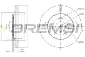 BREMSI CD8247V - B. DISC FRONT DIA.287 VENT. DAIHATSU TER