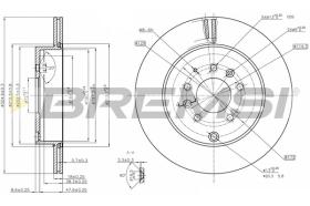 BREMSI CD8251V - B. DISC REAR DIA.325 VENT. MAZDA CX-7