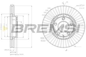 BREMSI CD8262V - B. DISC FRONT DIA.296 VENT. MAZDA MPV II