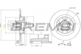 BREMSI CD8264S - B. DISC REAR DIA.300 SOLID RENAULT MEGAN