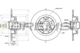 BREMSI CD8265S - B. DISC REAR DIA.270 SOLID RENAULT MEGAN