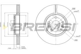 BREMSI CD8266V - B. DISC FRONT DIA.300 VENT. RENAULT SCEN