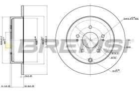 BREMSI CD8268S - B. DISC REAR DIA.302 SOLID MITSUB GRANDI