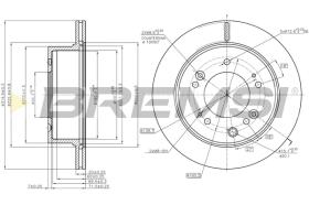 BREMSI CD8285V - B. DISC REAR DIA.315 VENT. KIA SORENTO