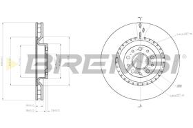 BREMSI CD8289V - B. DISC FRONT DIA.305 VENT. FIAT DOBLO