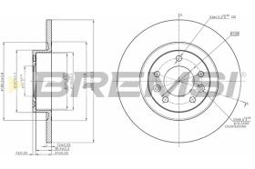 BREMSI CD8297S - B. DISC REAR DIA. 290 SOLID PEUGEOT 508