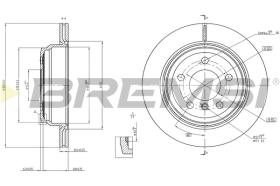 BREMSI CD8313V - B. DISC REAR DIA.300 VENT. BMW XDRIVE