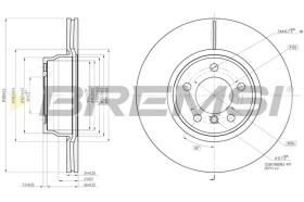 BREMSI CD8315V - B. DISC FRONT DIA.330 VENT. BMW 2 3 4