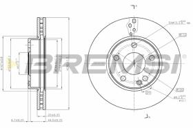 BREMSI CD8334V - B. DISC FRONT DIA.280 VENT. MERCED A 180