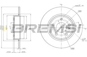 BREMSI CD8335S - B. DISC REAR DIA.276 SOLID MERCED A200