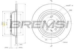 BREMSI CD8338S - B. DISC REAR DIA.302 FORD MONDEO V