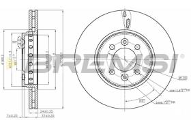 BREMSI CD8350V - B. DISC FRONT DIA.280 VENT. RENAULT CAPT