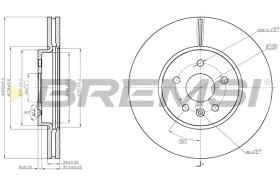 BREMSI CD8385V - B. DISC FRONT DIA.300 VENT. OPEL MOKKA