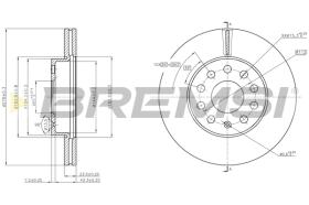 BREMSI CD8400V - B. DISC FRONT DIA.276 VENT. AUDI A3