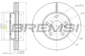 BREMSI CD8401V - B. DISC FRONT DIA.283 VENT. CITROEN C4 P