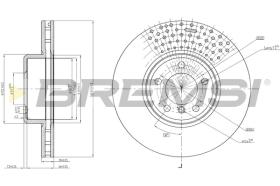 BREMSI CD8403V - B. DISC FRONT DIA.340 VENT. BMW 118 I