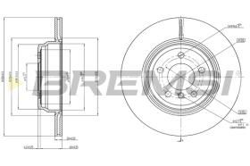 BREMSI CD8404V - B. DISC REAR DIA.330 VENT. BMW 335 I