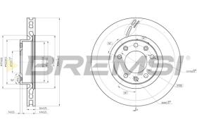 BREMSI CD8405V - B. DISC FRONT DIA.283 VENT. PEUGEOT 308