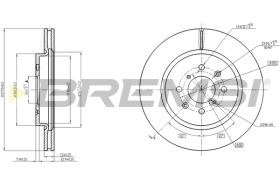 BREMSI CD8410V - B. DISC FRONT DIA.272 VENT. SUZUKI SWIFT