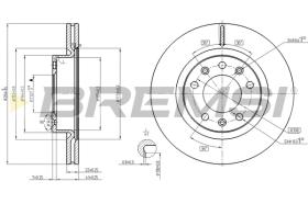 BREMSI CD8413V - B. DISC FRONT DIA.266 VENT. PEUGEOT 308