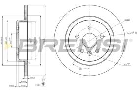 BREMSI CD8425S - B. DISC REAR DIA.288 SOLID OPEL ASTRA K