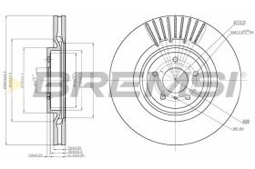 BREMSI CD8430V - B. DISC FRONT DIA.355 INFINITI FX NISSAN