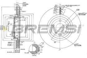 BREMSI CD8431V - B. DISC FRONT DIA.325 JAGUAR XE LR VELAR