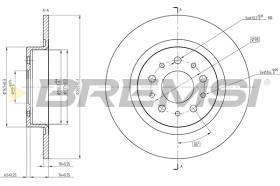 BREMSI CD8435S - B. DISC REAR DIA.264 FIAT 500 L TIPO